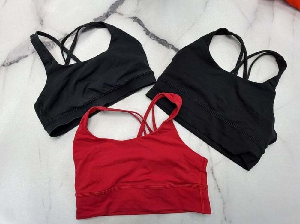 Lot of 3 ￼Lululemon  Energy sports bras Size 8